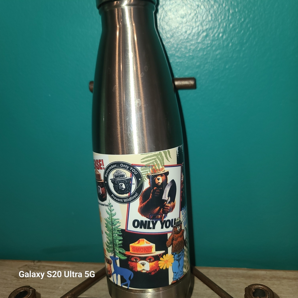 Bear-Themed Stainless Steel Water Bottle